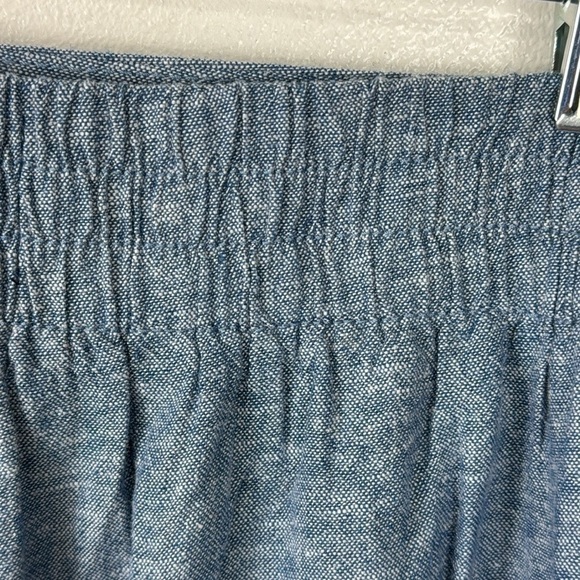 GAP Women's XXL Linen Short Blue Pull On Pockets High Waist NWT - Picture 11 of 14